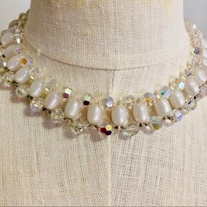 Vintage Aurora Borealis Choker Necklace